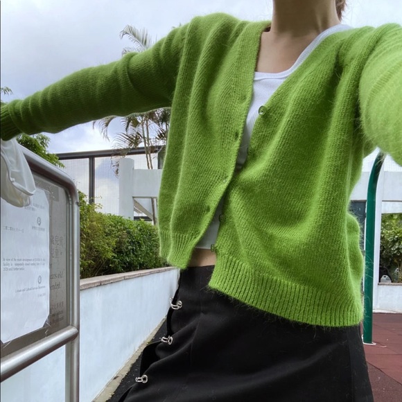 UNIF green crop cardigan - Picture 2 of 7